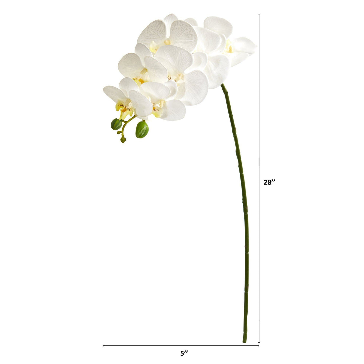 28” Orchid Phalaenopsis Artificial Flower Stem (Set of 6) by Nearly Natural