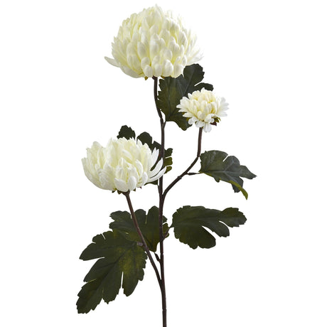 29” Chrysanthemum Artificial Flower (Set of 12) by Nearly Natural