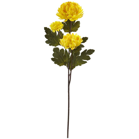 29” Chrysanthemum Artificial Flower (Set of 12) by Nearly Natural