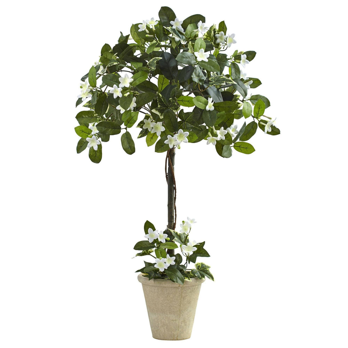 3’ Stephanotis Topiary w/Planter by Nearly Natural