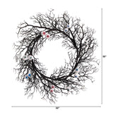 30" Halloween Gazing Eyeballs Twig Wreath" by Nearly Natural - Vysn