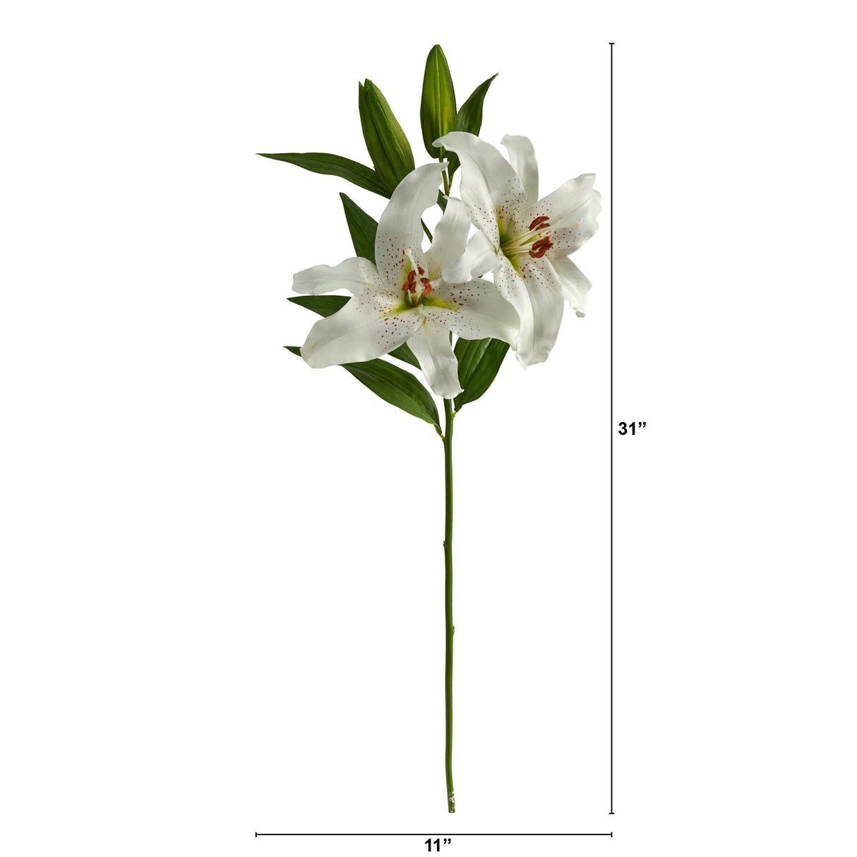 31” Ruburn Lily Artificial Flower (Set of 2) by Nearly Natural