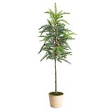 3.5' Winniepeg Artificial Pine Christmas Tree in Decorative Planter by Nearly Natural