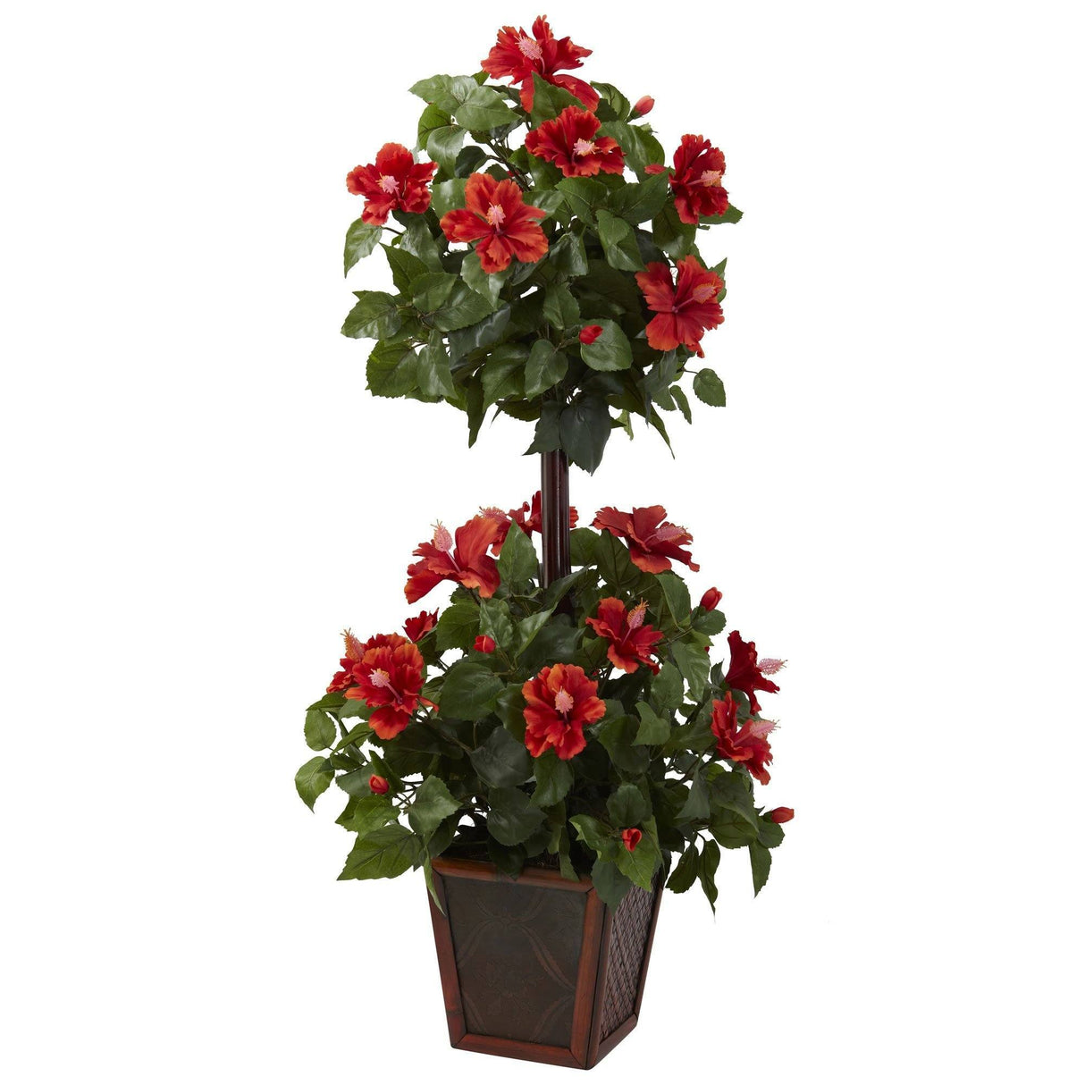 39” Hibiscus Topiary by Nearly Natural