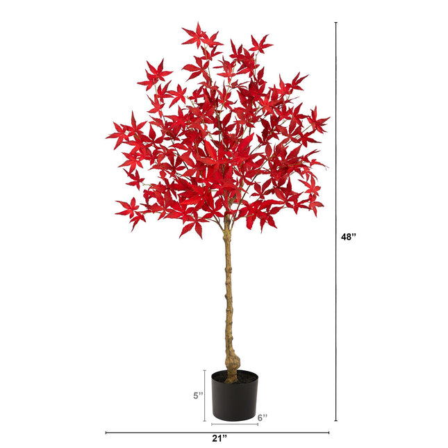 4’ Autumn Maple Artificial Fall Tree by Nearly Natural