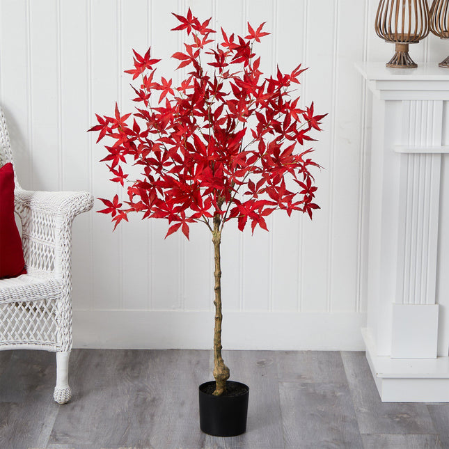 4’ Autumn Maple Artificial Fall Tree by Nearly Natural