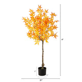 4' Autumn Maple Artificial Tree by Nearly Natural