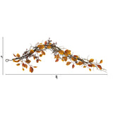 4’ Fall Foliage, Berries  and Twig Artificial Garland by Nearly Natural