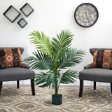 4' Faux Kentia Palm Silk Tree by Nearly Natural