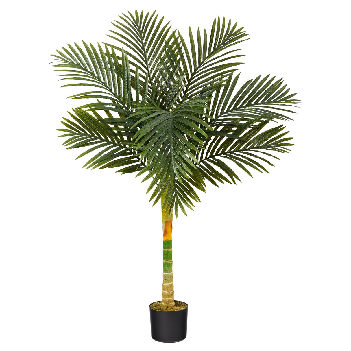 4’ Single Stalk Golden Cane Artificial Palm Tree by Nearly Natural