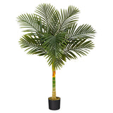 4’ Single Stalk Golden Cane Artificial Palm Tree by Nearly Natural