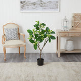 4’ Grapefruit Flower Artificial Tree by Nearly Natural