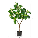 4’ Grapefruit Flower Artificial Tree by Nearly Natural