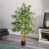 4' Multi Bambusa Bamboo Silk Tree by Nearly Natural