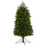 4’ Slim Colorado Mountain Spruce Artificial Christmas Tree with 150 (Multifunction) Micro LED Lights and 360 Branches by Nearly Natural