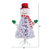 4’ Snowman Artificial Christmas Tree with 234 Bendable Branches by Nearly Natural