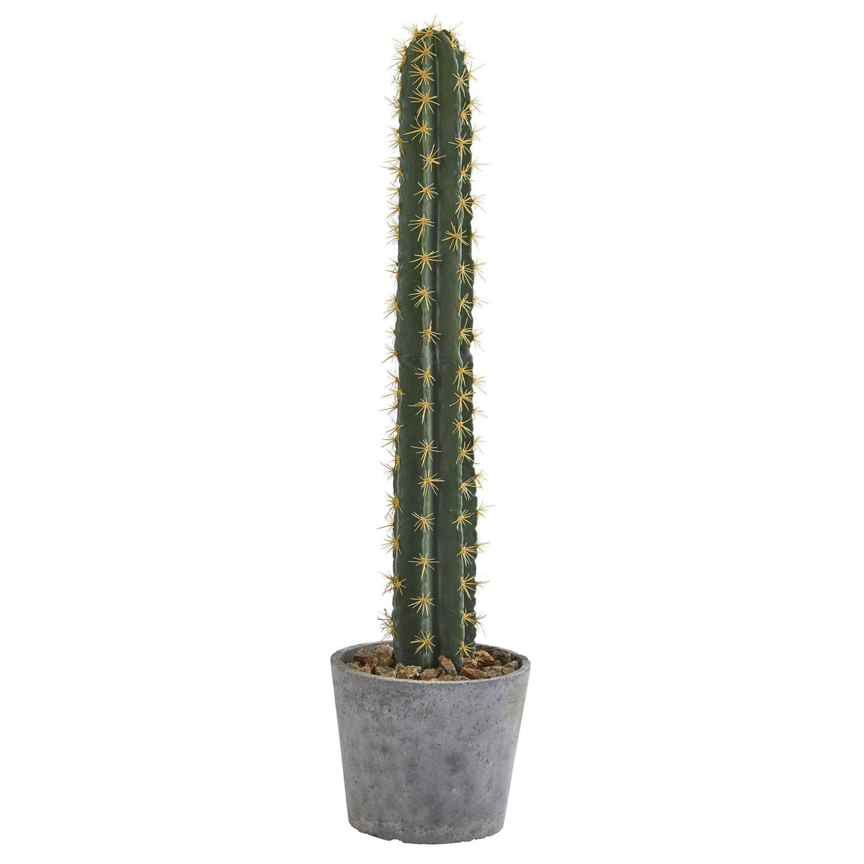 41” Cactus in Stone Planter Artificial Plant by Nearly Natural