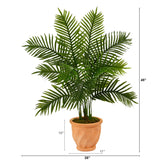 45” Areca Palm Artificial Tree in in Terra-Cotta Planter (Real Touch) by Nearly Natural