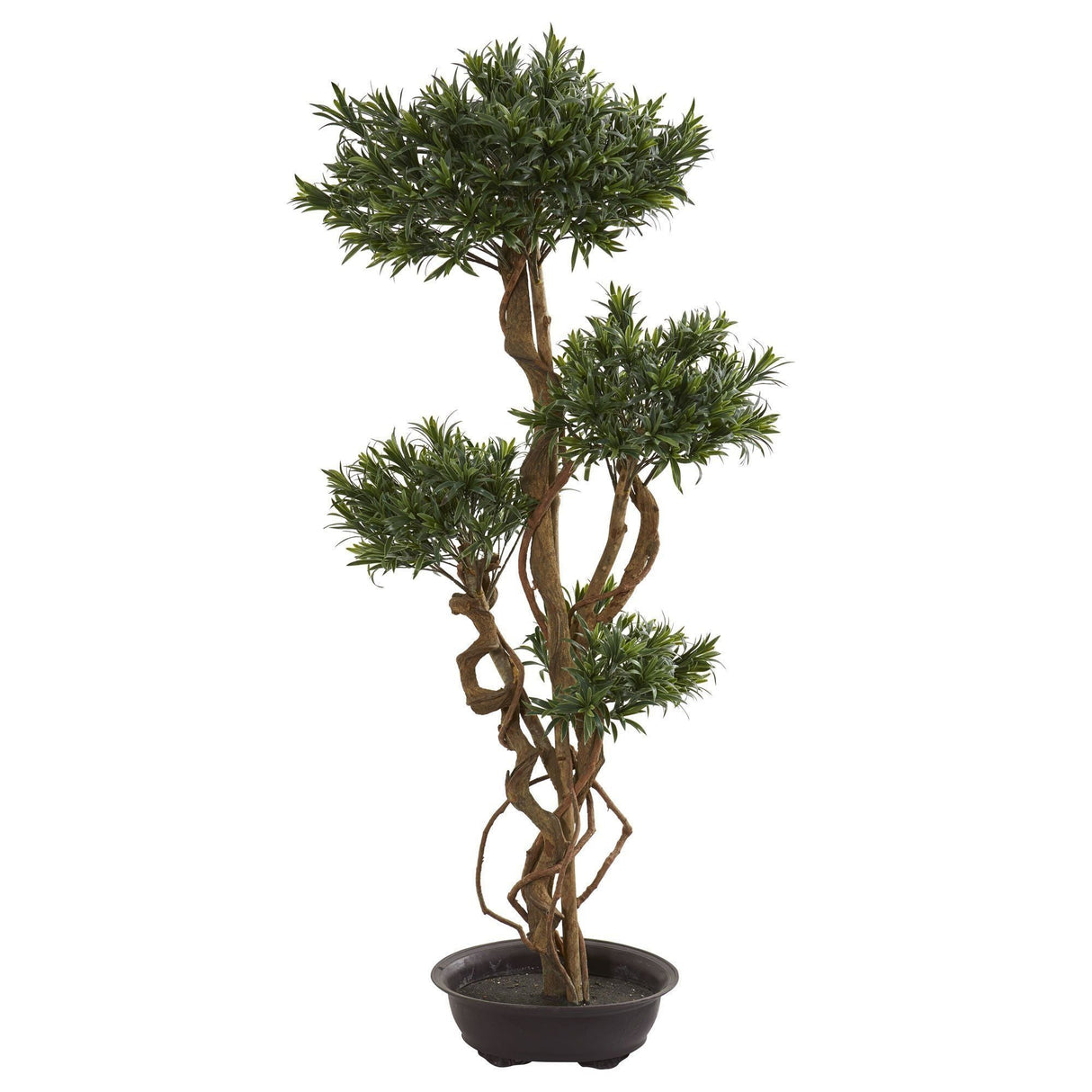 4.5’ Bonsai Styled Podocarpus Artificial Tree by Nearly Natural