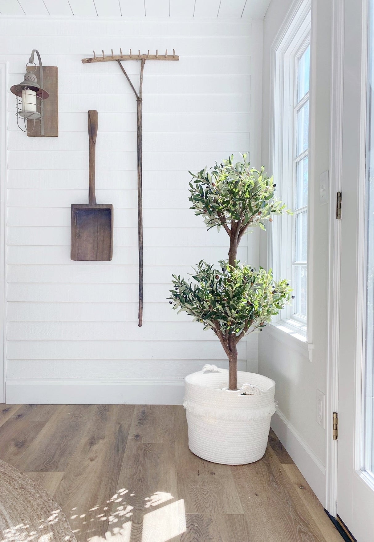 4.5' Olive Double Topiary Silk Tree by Nearly Natural