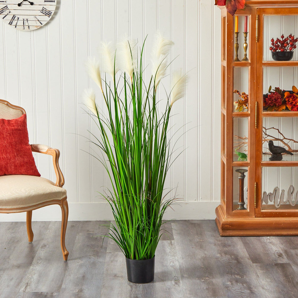 4.5’ Plum Grass Artificial Plant by Nearly Natural