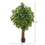 4.5’ Super Deluxe Ficus Artificial Tree with Natural Trunk by Nearly Natural