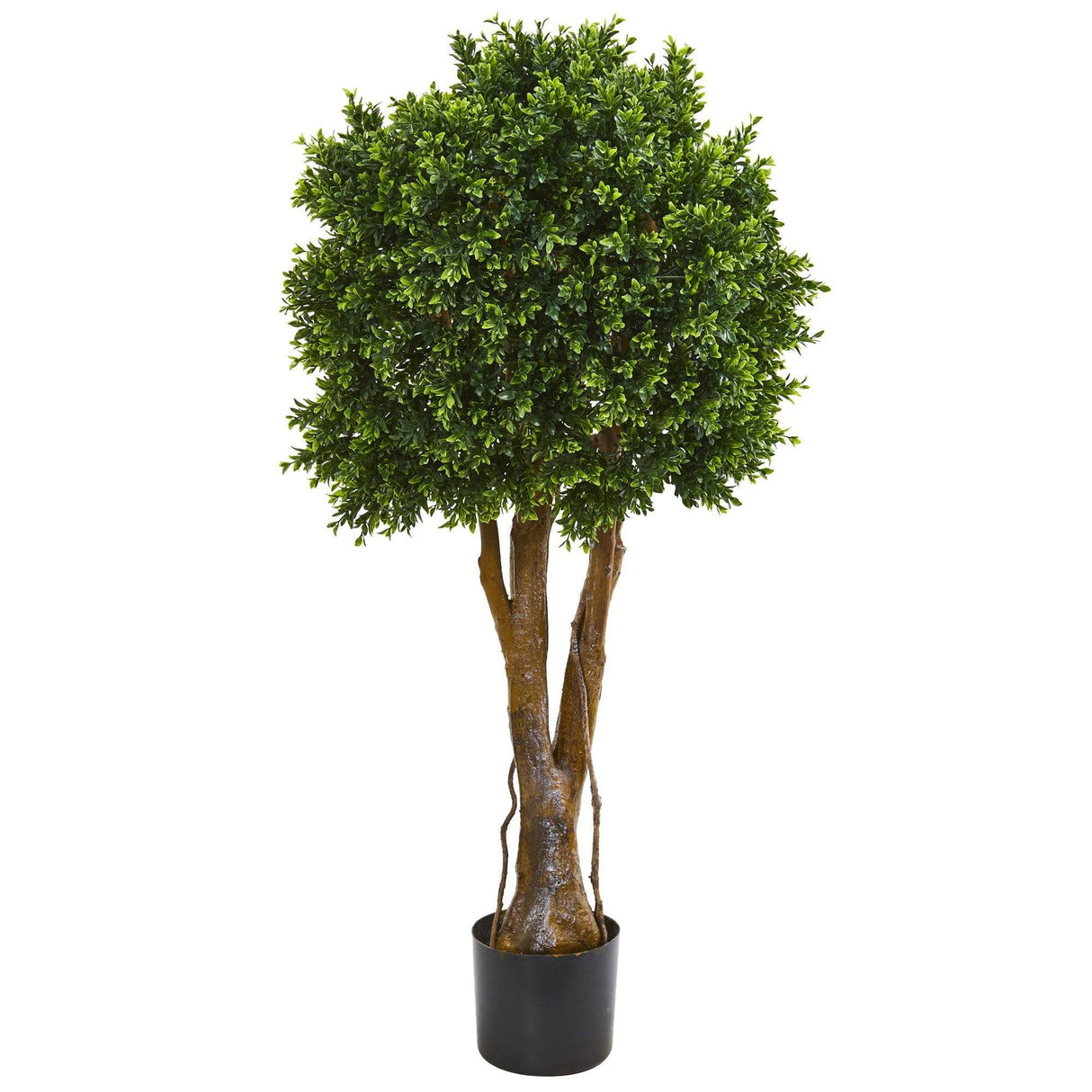 46” Boxwood Artificial Topiary Tree UV Resistant (Indoor/Outdoor) by Nearly Natural