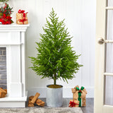 49” Norfolk Island Pine “Natural Look” Artificial Christmas Tree by Nearly Natural