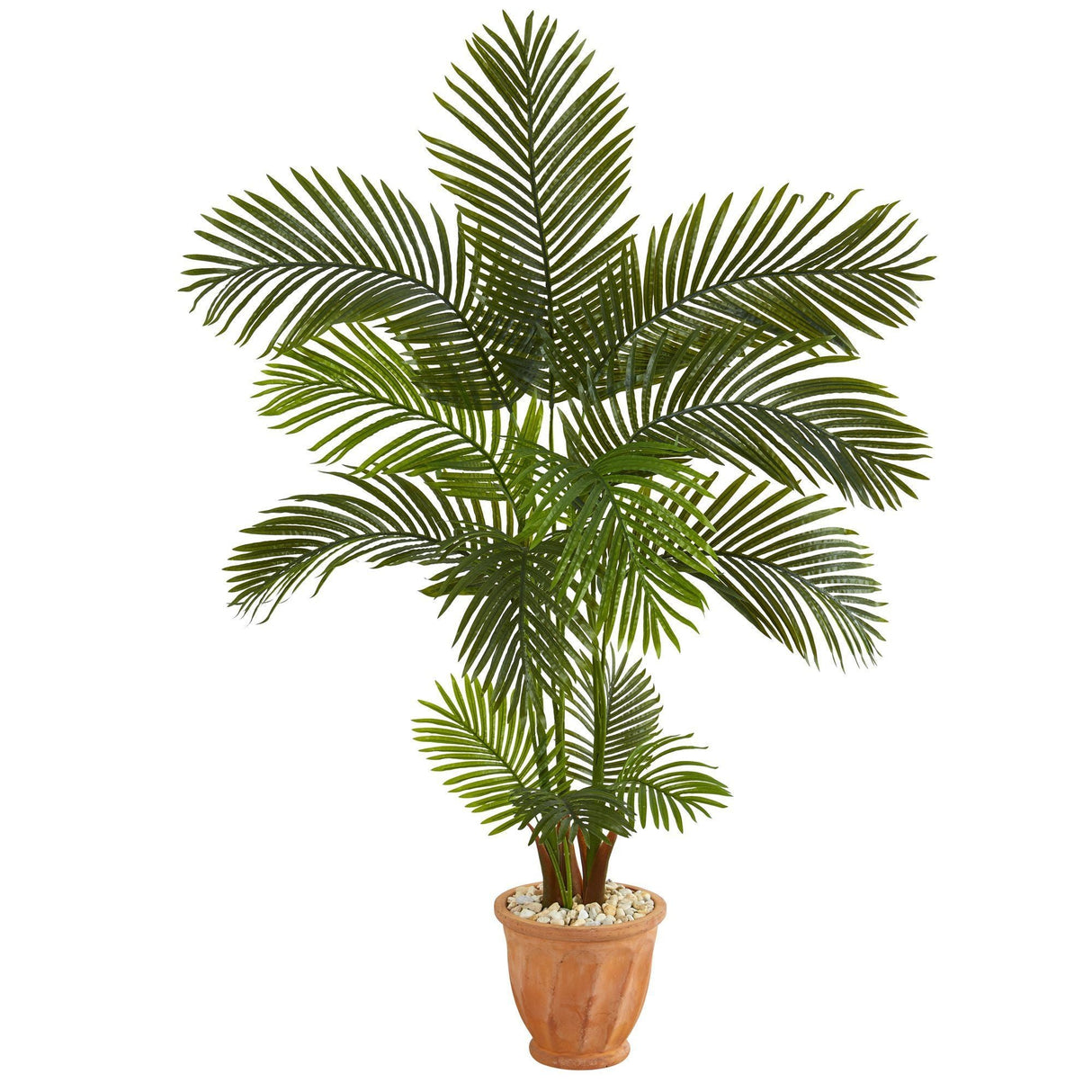 5’ Areca Palm Artificial Tree in Terra-Cotta Planter by Nearly Natural