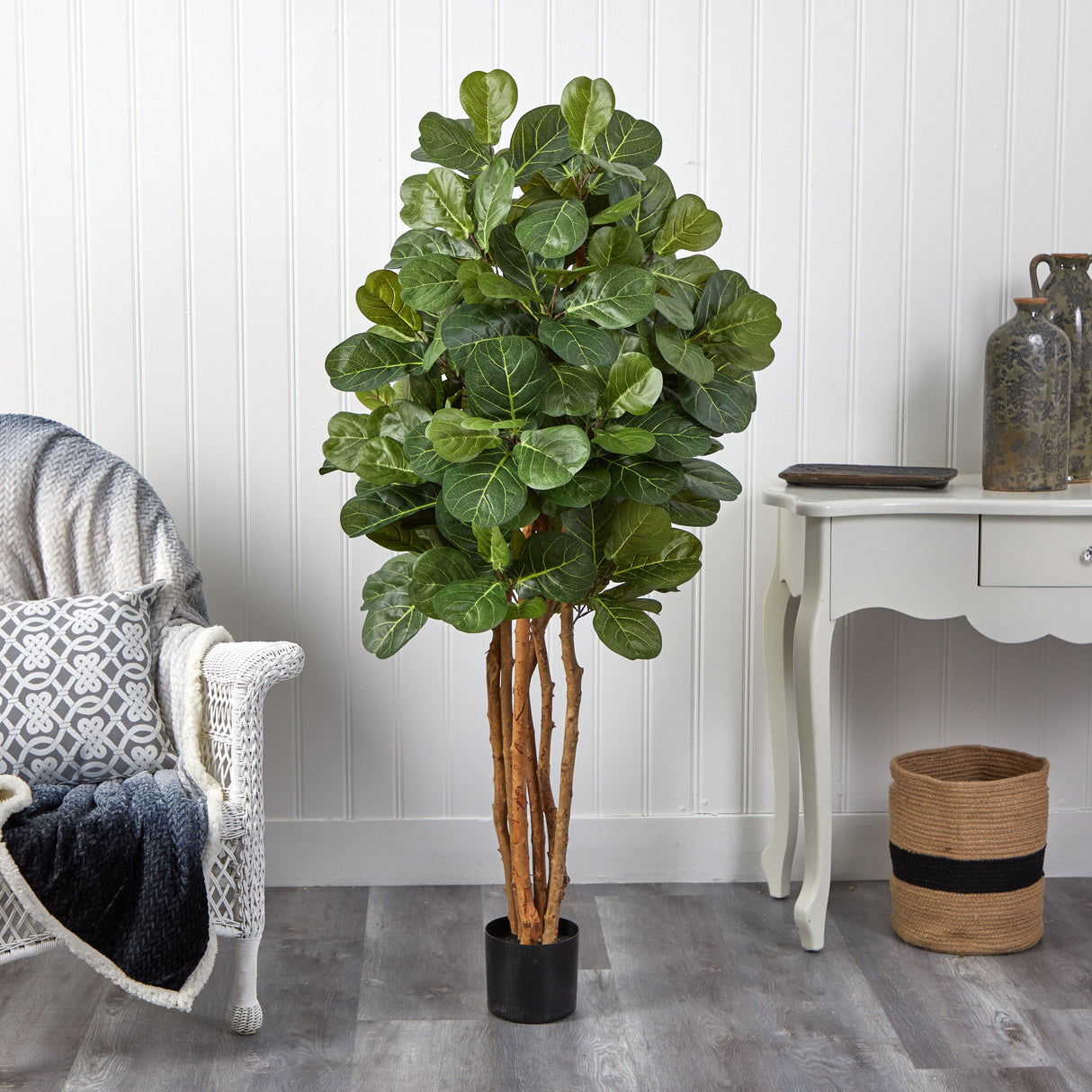 5’ Artificial Fiddle Leaf Fig Tree by Nearly Natural