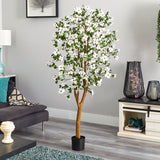 5' Dogwood Silk Tree by Nearly Natural