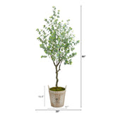 5’ Eucalyptus Artificial Tree in Farmhouse Planter by Nearly Natural