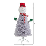 5’ Snowman Artificial Christmas Tree with 408 Bendable Branches by Nearly Natural