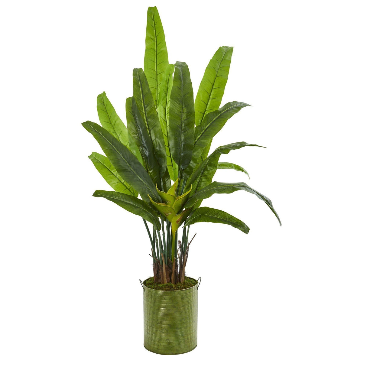 5’ Travelers Palm Artificial Tree in Metal Planter by Nearly Natural