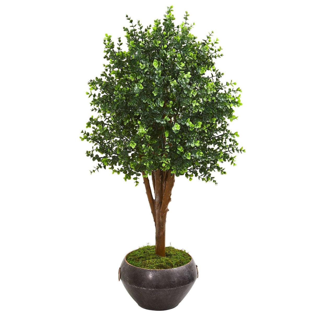 50” Eucalyptus Artificial Tree in Metal Bowl (Indoor/Outdoor) by Nearly Natural