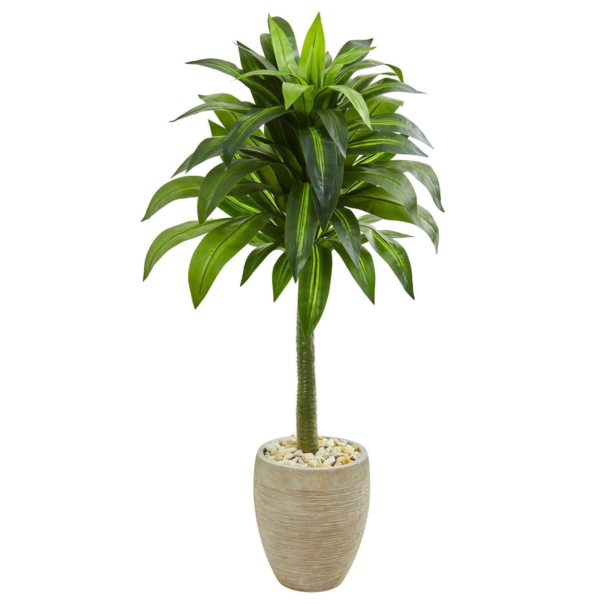 52” Dracaena Artificial Plant in Sand Colored Planter by Nearly Natural