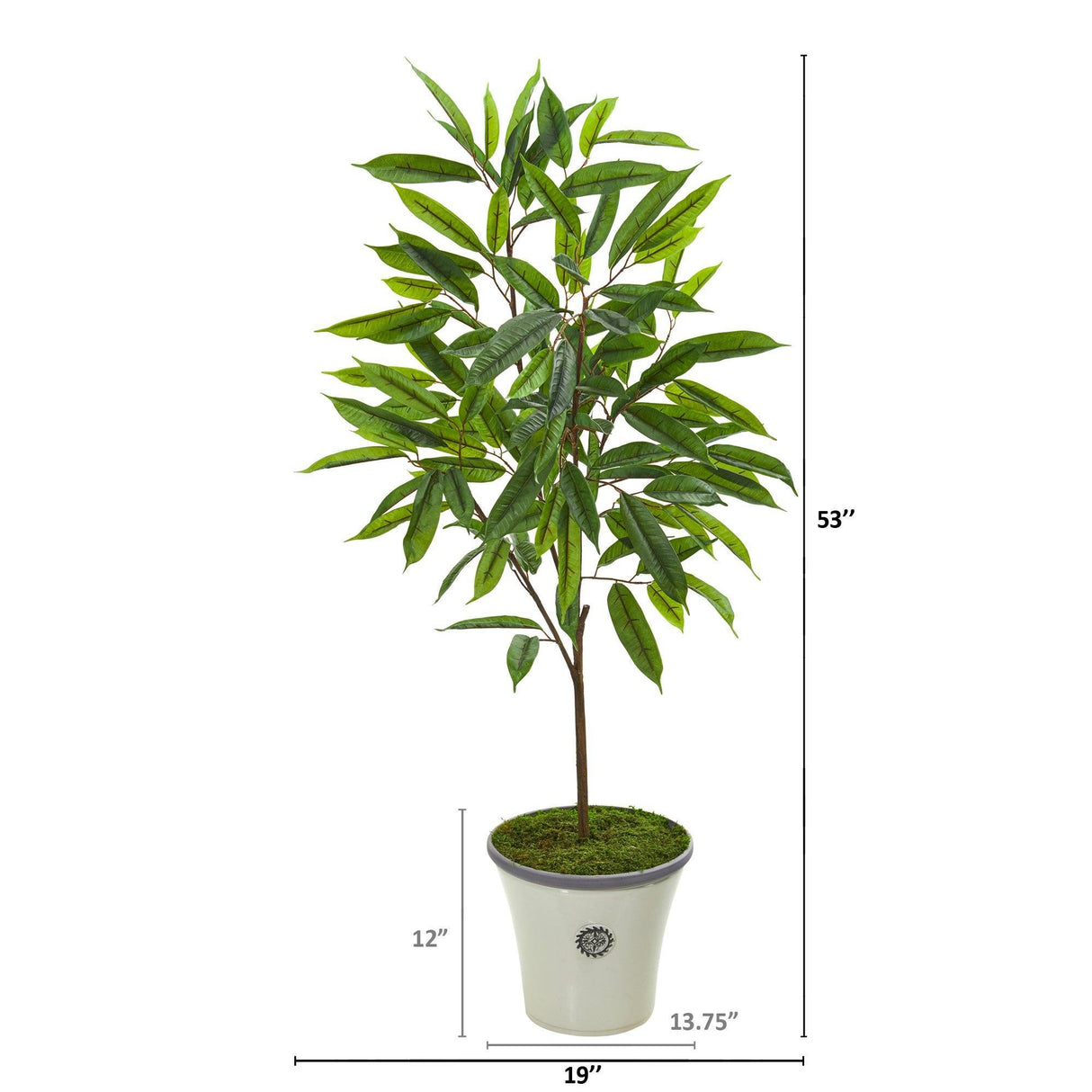 53” Ficus Artificial Plant in Decorative Planter by Nearly Natural