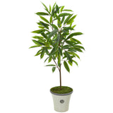 53” Ficus Artificial Plant in Decorative Planter by Nearly Natural