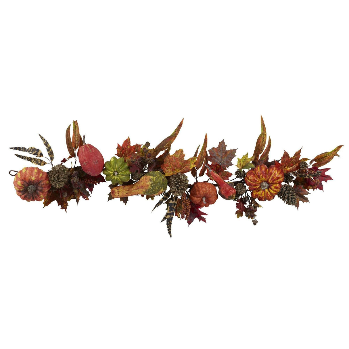 54” Pumpkin & Gourd Garland by Nearly Natural