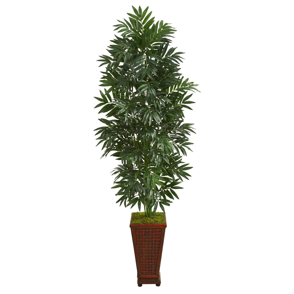 5.5’ Bamboo Palm Artificial Plant in Decorative Planter by Nearly Natural