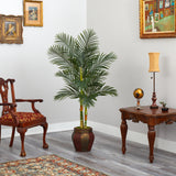 5.5’ Golden Cane Artificial Palm Tree in Decorative Planter by Nearly Natural