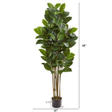 58” Rubber Leaf Artificial Tree by Nearly Natural