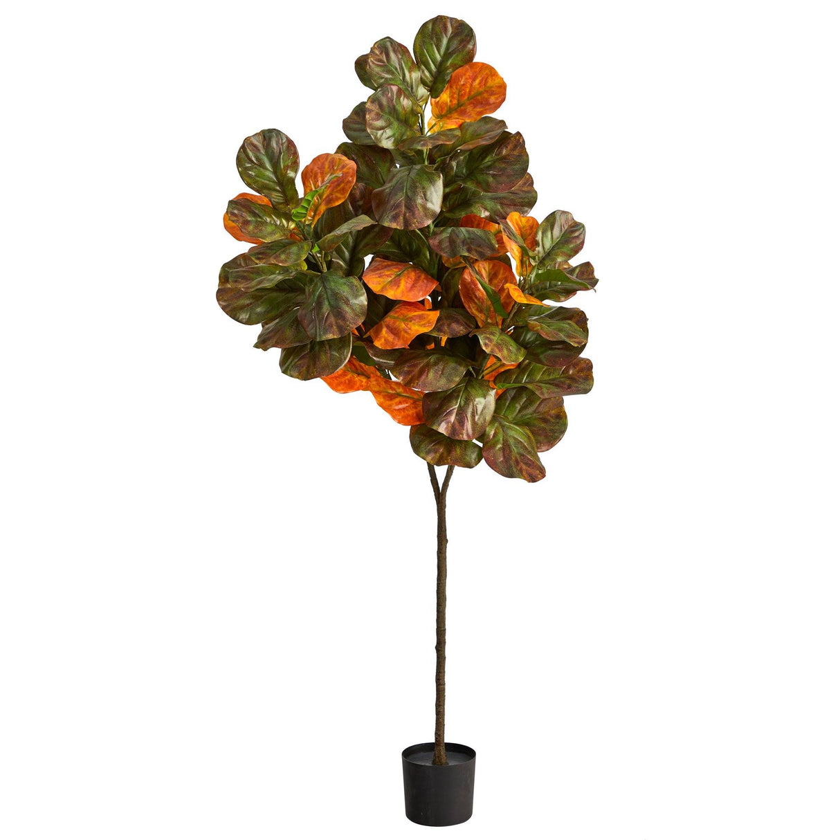 6’ Autumn Fiddle Leaf Artificial Tree by Nearly Natural