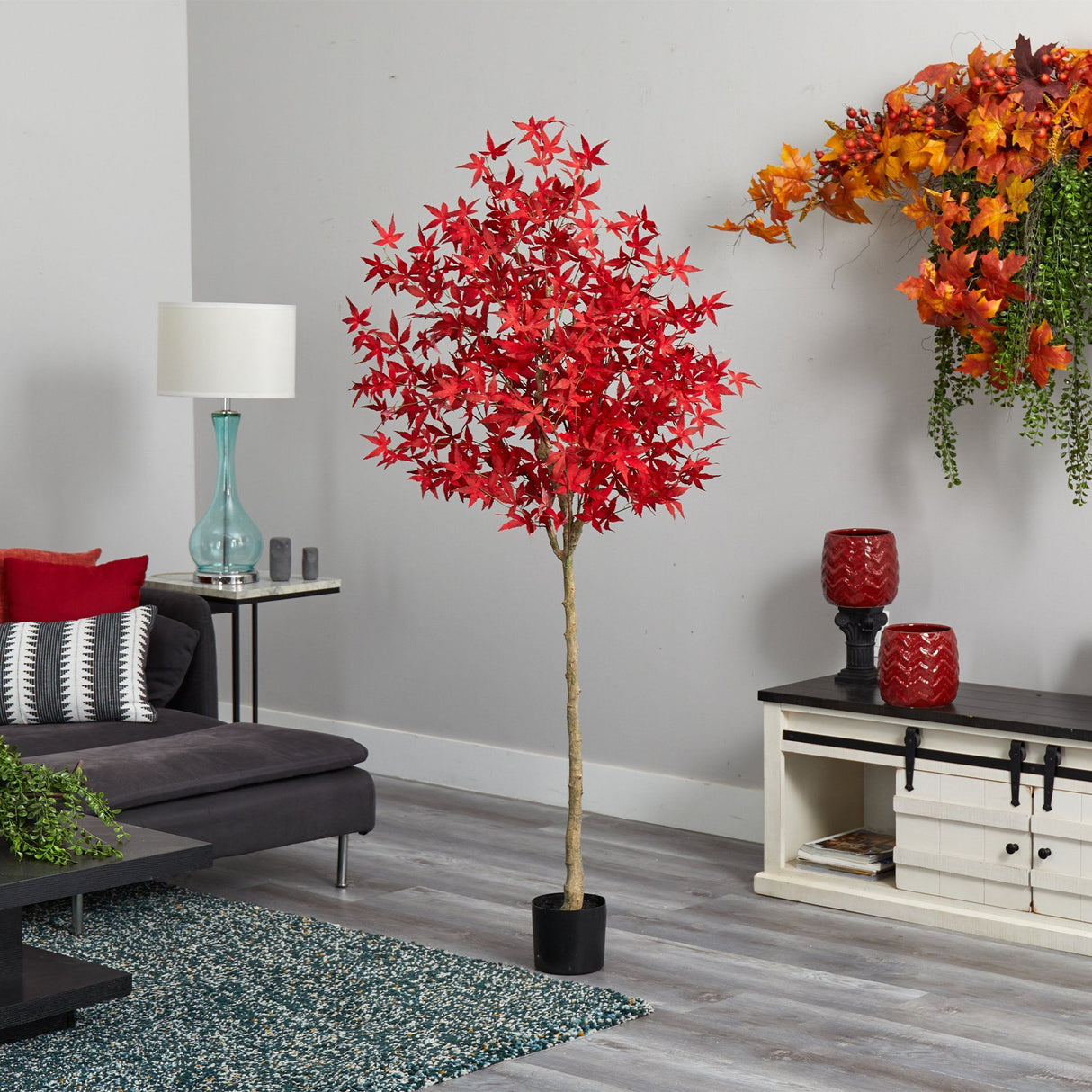 6’ Autumn Maple Artificial Fall Tree by Nearly Natural