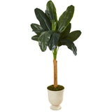 6’ Banana Artificial Tree in Decorative Urn by Nearly Natural