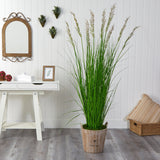 6’ Grass Artificial Plant in Farmhouse Planter by Nearly Natural