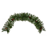 6' Mixed Alaskan Pines and Pinecones Artificial Christmas Garland 50 Warm White LED Lights by Nearly Natural