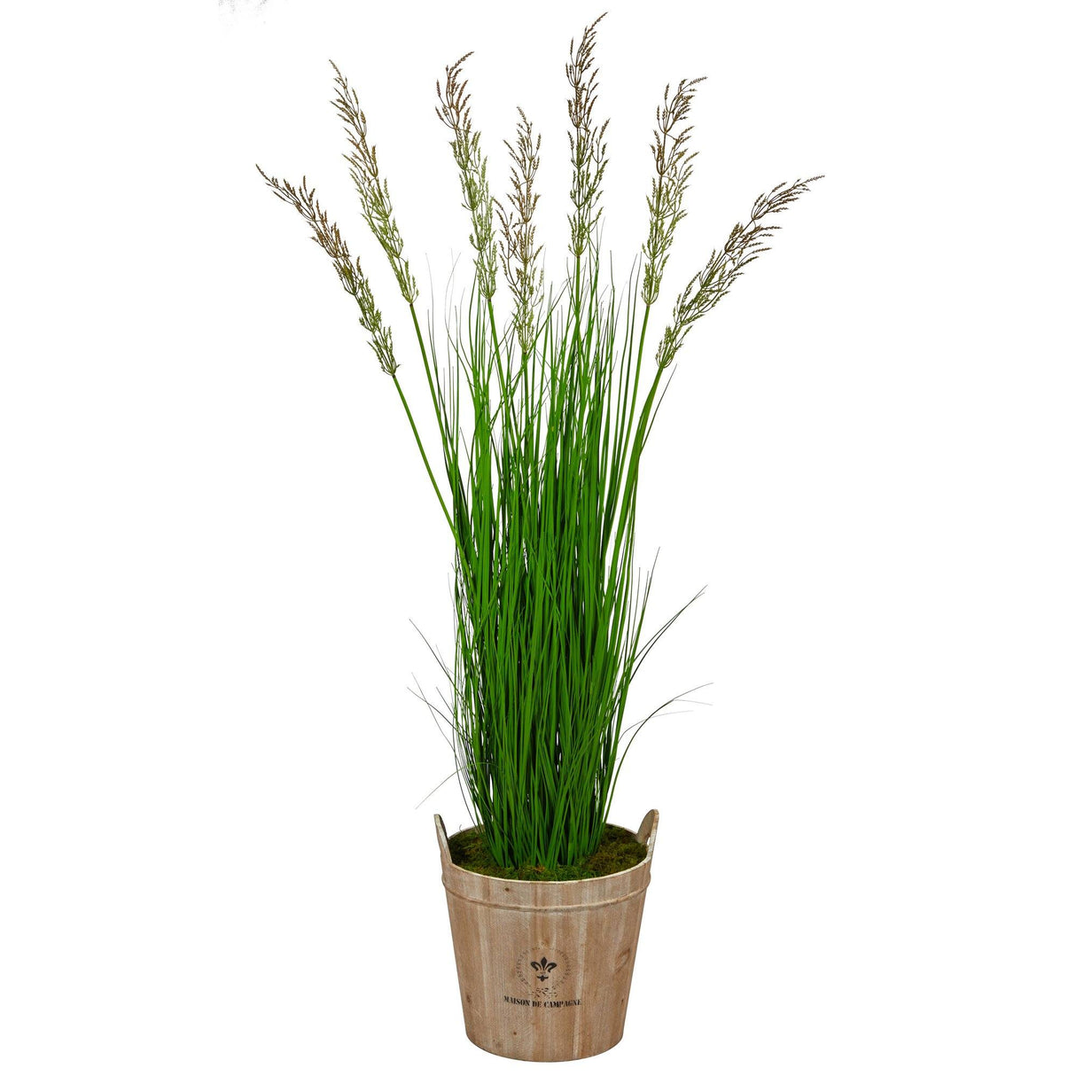 64” Wheat Grass Artificial Plant in Farmhouse Planter by Nearly Natural