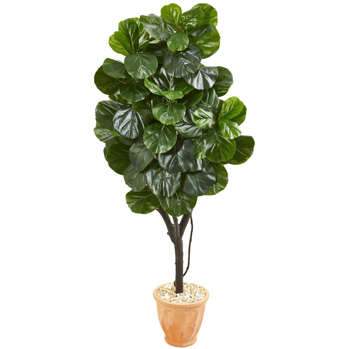 65” Fiddle Leaf Fig Artificial Tree in Terra Cotta Planter by Nearly Natural