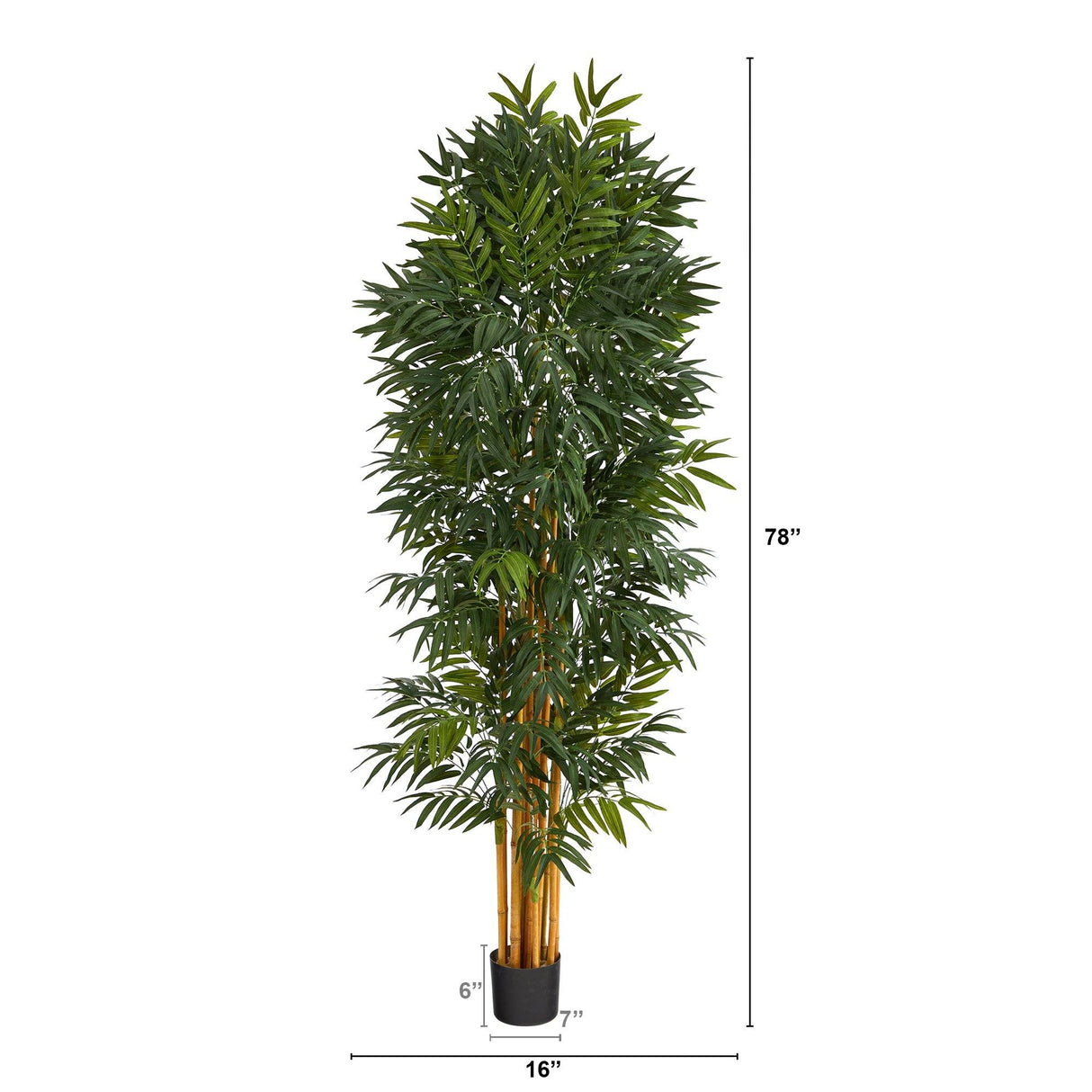 6.5’ Phoenix Palm Artificial tree with Natural Trunk by Nearly Natural